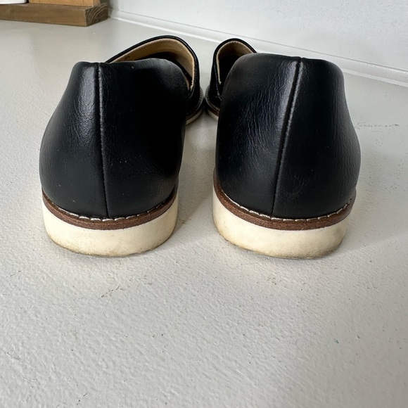 Dr. Scholls Black Faux Croc D'Orsay Flats Slip On - Size 7.5M - Picture 2 of 9